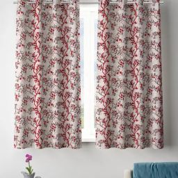 Romee Maroon Polyester Floral Curtains and Sheers-picture-20