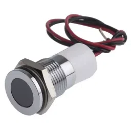 RS PRO White Panel Mount Indicator 220V AC, Mounting Hole Size 14 mm, Termination Type Lead Wires, IP Rating IP67, Model No 7038973-8