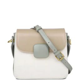 Inc.5 Beige Synthetic Color Block Sling Handbag-image-75