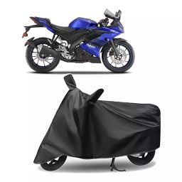 Auto Pearl Polyester Two Wheeler Cover for Yamaha YZF R15 V3 (Grey)-image-43