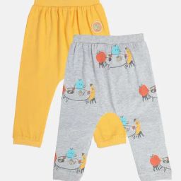 MINIKLUB Boys Grey & Yellow Cotton Printed Full Sleeves Bottom-picture-10