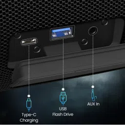 Portronics Black Thunder 2.0 60W Wireless Bluetooth Party Speaker image 5