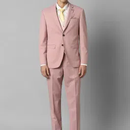 Louis Philippe Pink Slim Fit Three Piece Suit-image-43