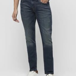 Produkt By Jack & Jones Dark Blue Slim Fit Distressed Jeans-image-73