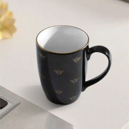 Living Scapes by Pantaloons Black Bone China Mug (0.3 L)-image-2