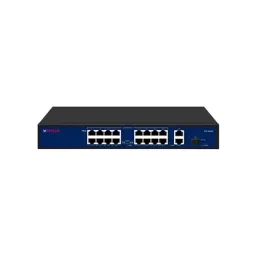 CP PLUS PoE Switch 19 Ports with 16 PoE Ports & 2 Gigabit + 1 SFPPort, CP-DNW-HPU16G2F1-20-20