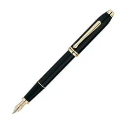 Cross TOWNSEND Gold Plated Black Lacquer Fountain Pen (Black), 576-MD-image-69