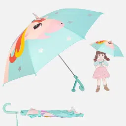 Little Surprise Box Green Polyester Unicorn Print Umbrella-picture-46