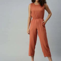 SHOWOFF Rust Cotton Jumpsuit-picture-31