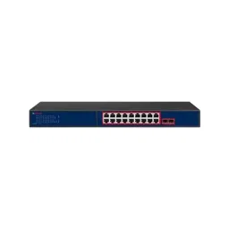 CP PLUS AI PoE Switch with 16 Port PoE + 2 Gigabit Port + 2 SFP Port, CP-ANW-GPU16G2F2-N24-94
