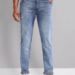 AD By Arvind Men Slim Fit Low Distress Heavy Fade Jeans-image-93