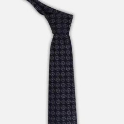 Van Heusen Navy Embroidered Tie-image-57