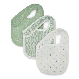 haus & kinder Kids Pack Of 3 Printed Cotton Bibs-image-92