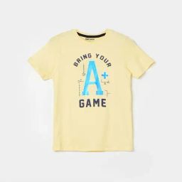 Fame Forever by Lifestyle Kids Cream Cotton Printed T-Shirt-image-81