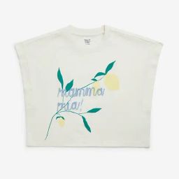 Y&F Kids by Westside Off-White Text Patterned Cotton Top-image-73