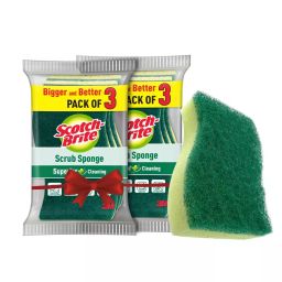 Scotch-Brite Scrub Sponge for Utensil Cleaning (Kitchen scrubber with sponge) (Pack of 3)-picture-7