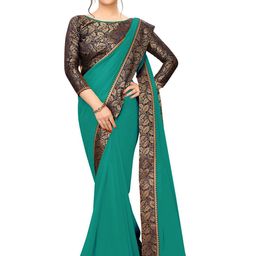 limtd Pure Georgette Saree With Blouse Piece-picture-2