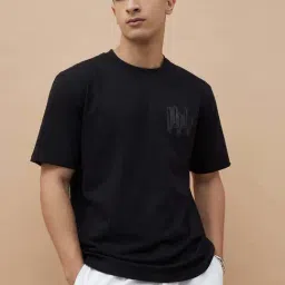 Forca By Lifestyle Black Cotton Oversized Printed T-Shirts-image-87