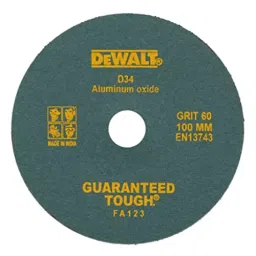 Dewalt 100 mm 60 Grit Aluminium Oxide Fiber Sanding Disc, D34B100 (Pack of 100)-27