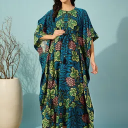 The Kaftan Company Printed Maxi Nightdress-image-49