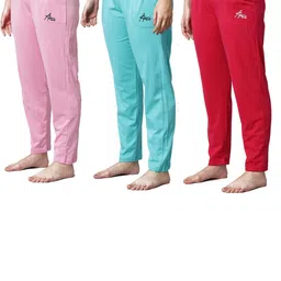 Pack of 3 Women Cotton Regular Fit Pyjama with Side Pockets-image-98