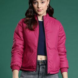 DressBerry Reversible Padded Jacket-image-12