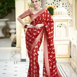 AMRUTKALA SAREES Woven Design Banarasi Saree-image-98