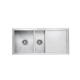 Jayna Square 39.5x18x09 inch Brush Finish Stainless Steel Double Bowl Kitchen Sink, JS 4018 M-picture-33