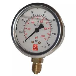 RS PRO G 1/4 Bottom Entry Pressure Gauge, Range: 0-250 bar, 2310195-image-96