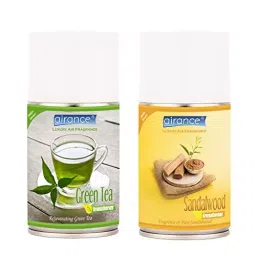 Airance 250 ml Each Green Tea & Sandal Wood Fragrance Automatic Air Freshener Refill Perfume Spray (Pack of 2)-image-91