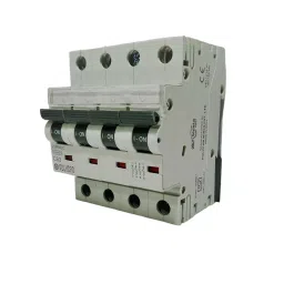 Polycab 63 A 440 V DIN Rail Mount C-Curve TPN Miniature Circuit Breakers MCB 4 Poles, White-14