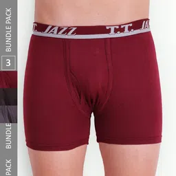 T.T. Men Pack Of 3 Jazz Pure Cotton Trunks JAZ_FL_TE_P3_MGR_95-picture-10