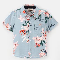 CrayonFlakes Half Sleeves Floral Printed Shirt - Grey-picture-12