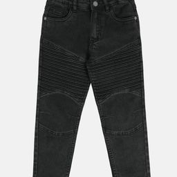MINI KLUB Cotton Solid Denim Pant - Black-image-60