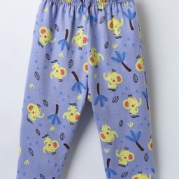 Child World Interlock Knit Full Length Lounge Pant With Animal Print - Mauve-image-64