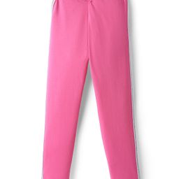 Pine Kids Cotton Knit Full Length Solid Colour Leggings - Pink-picture-31