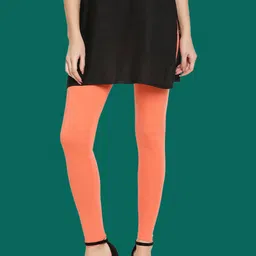 TWIN BIRDS Women Cotton Blend Solid Rasp Berry Ankle Length Leggings-49