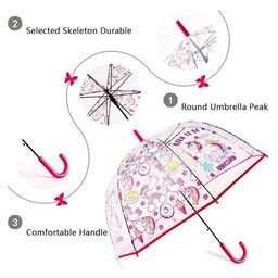 CHAATEWALA Born To Be A Unicorn Text & Unicorn Printed Umbrella - Multi Colour image 4