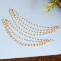 Anouk Gold Plated Pearls Beaded Layered Ear Chains-25
