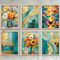 WALLLANE Brown Floral and Botanical Wall Paintings-image-26