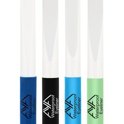 AYA Set Of 4 Long-Lasting Waterproof Liquid Eyeliner - 5ml Each - Kohl Black - Mint Green-image-80