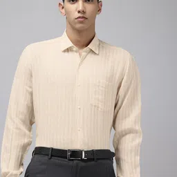 Van Heusen Custom Fit Opaque Striped Formal Shirt-image-87