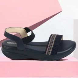 Fausto Women's Blue Ankle Strap Wedges-image-57