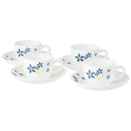 Larah by Borosil Multicolor Ceramic Opalware Cup and Saucer Set of 12 140ml-image-22