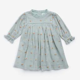 HOP Baby by Westside Green Floral Embroidered Cotton-Blend A-Line Dress-image-86