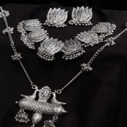 Panash Silver Plated Handcrafted Jewellery Set-35