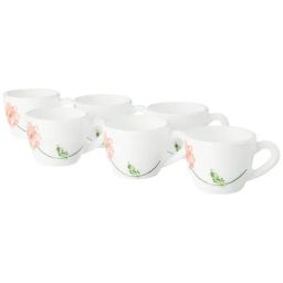 Larah by Borosil Multicolor Ceramic Opalware Tea Cup - Set of 6 90ml-image-81