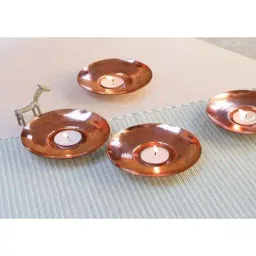 COPPRE Circle of Light Copper Tea Light Holder - Set of 1-22