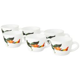 Larah by Borosil Multicolor Ceramic Opalware Tea Cup - Set of 6 140ml-42