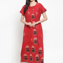 Secret Wish Red Printed Nighty-picture-8